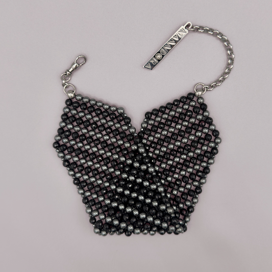 SAHARA S8 Choker in Black Onyx + Hematite