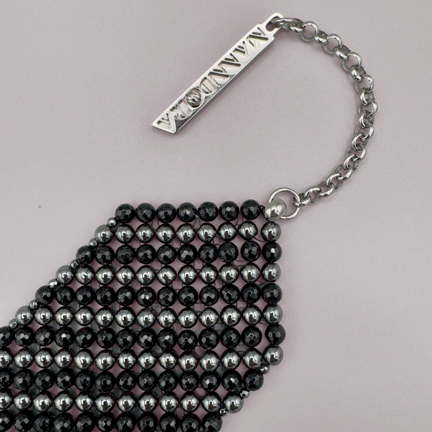 SAHARA S8 Choker in Black Onyx + Hematite