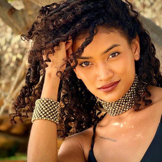 SAHARA S6 Bracelet in Pyrite + Gold