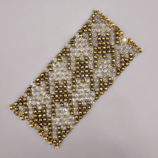 SAHARA S10 Bracelet in Clear Quartz + Gold