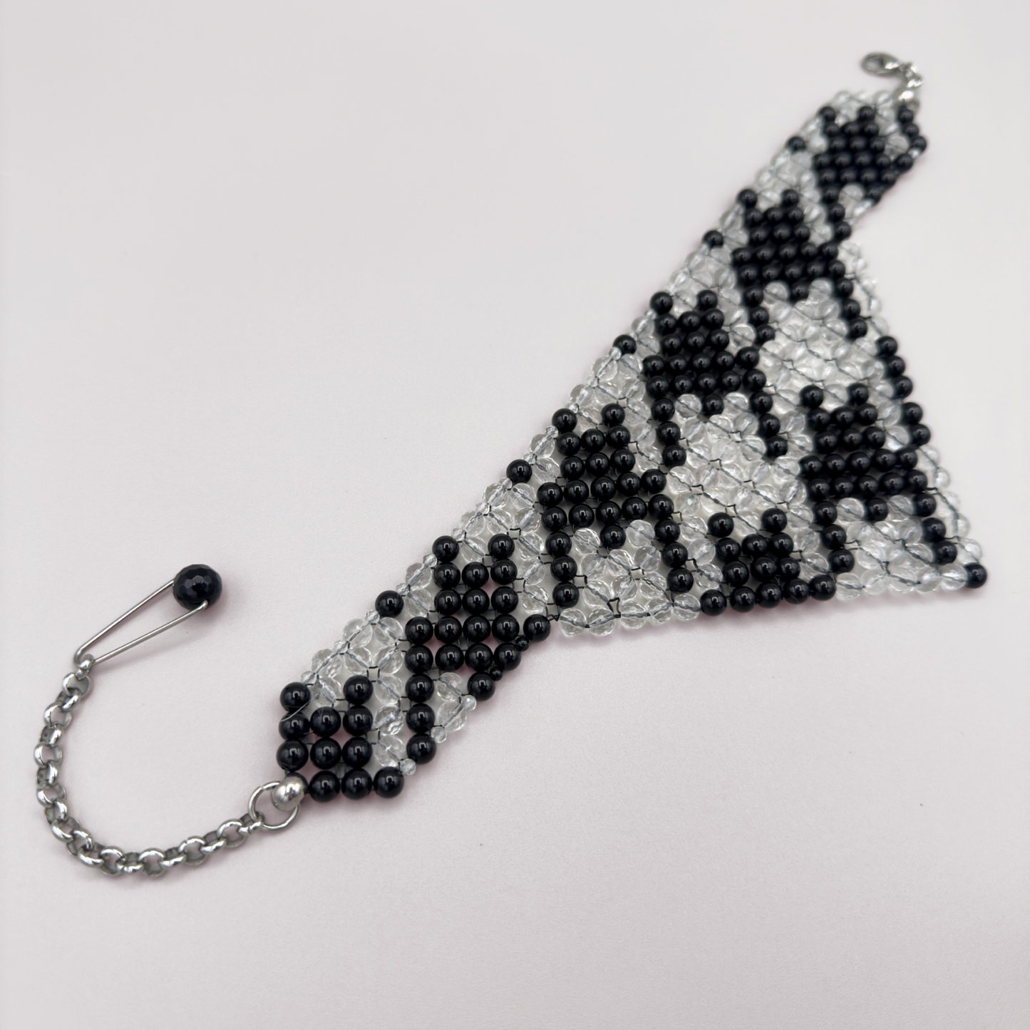 SAHARA S12 Choker in Black Onyx + Clear Quartz
