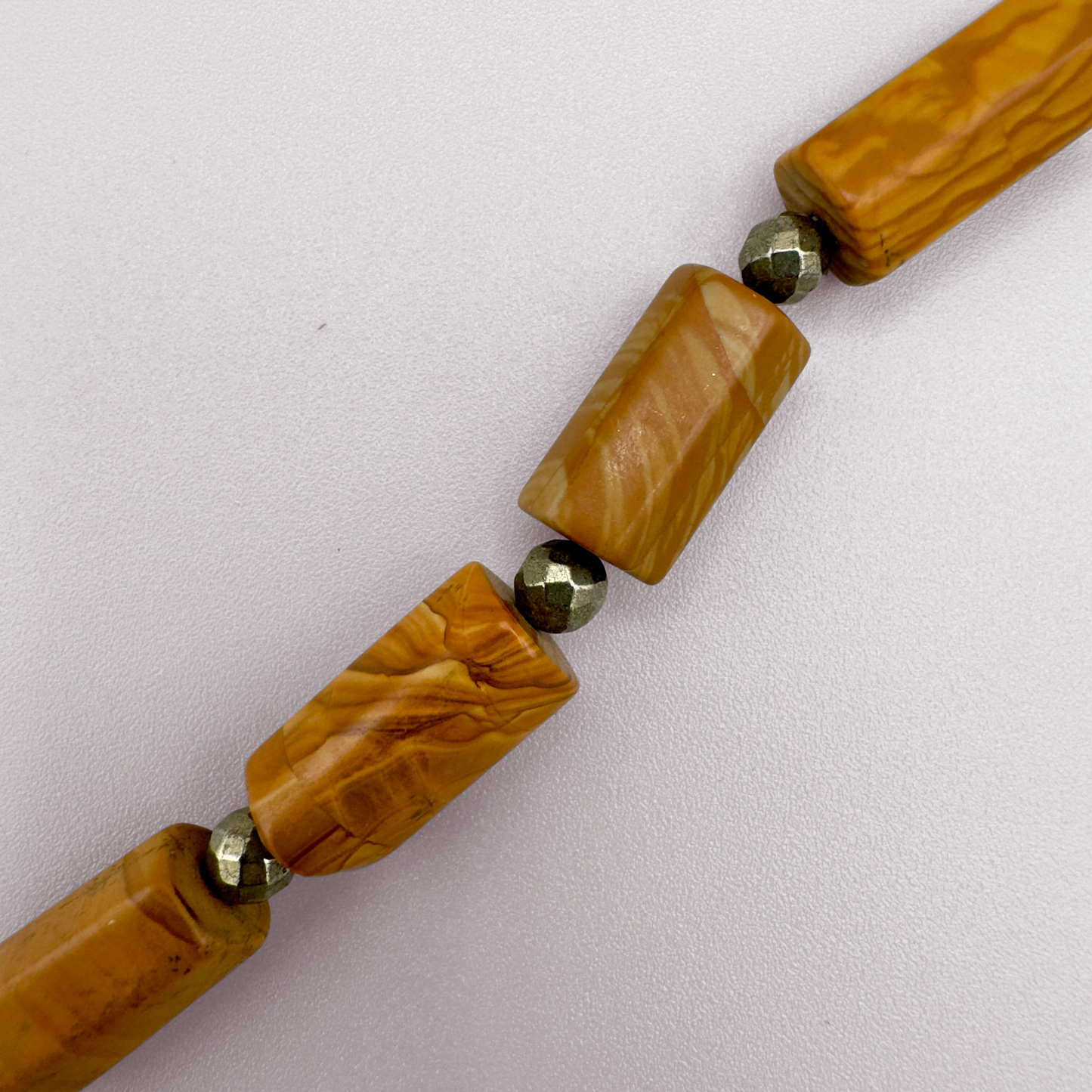 Wood Jasper + Pyrite Bracelet