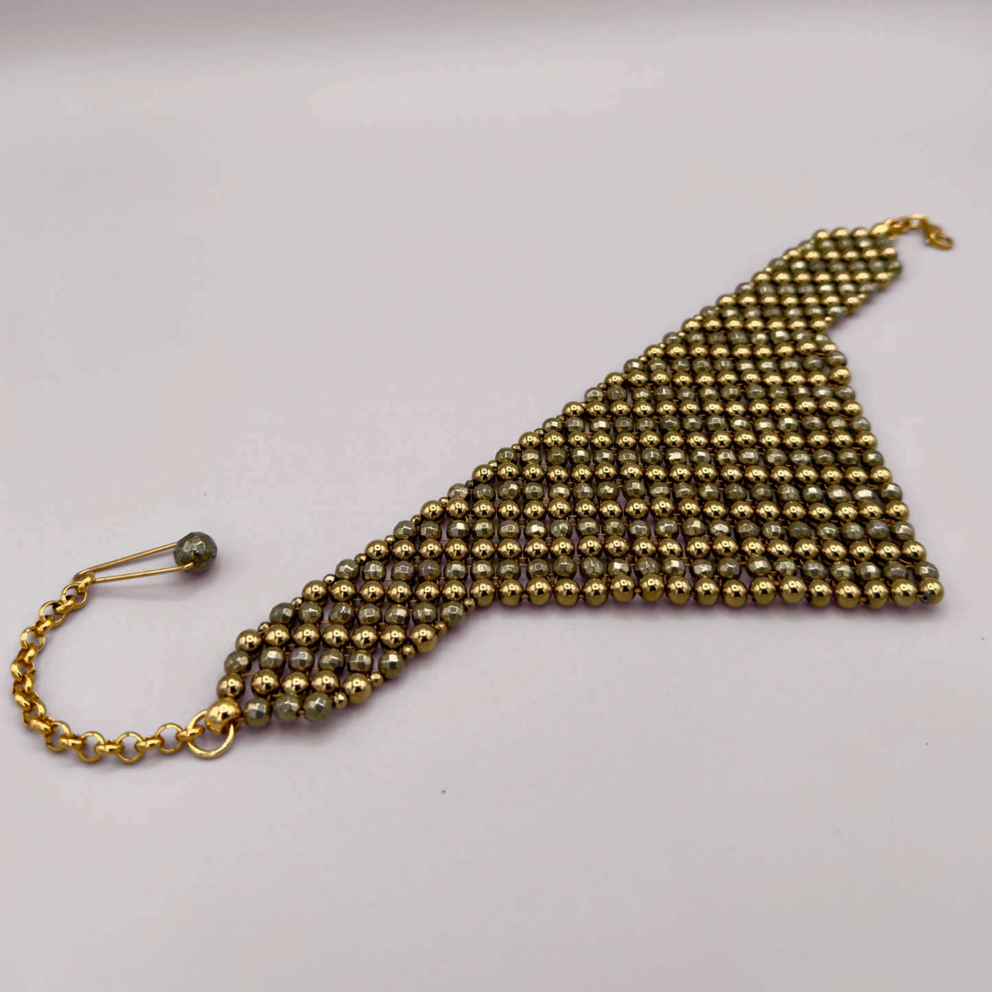 SAHARA S12 Choker in Pyrite + Gold