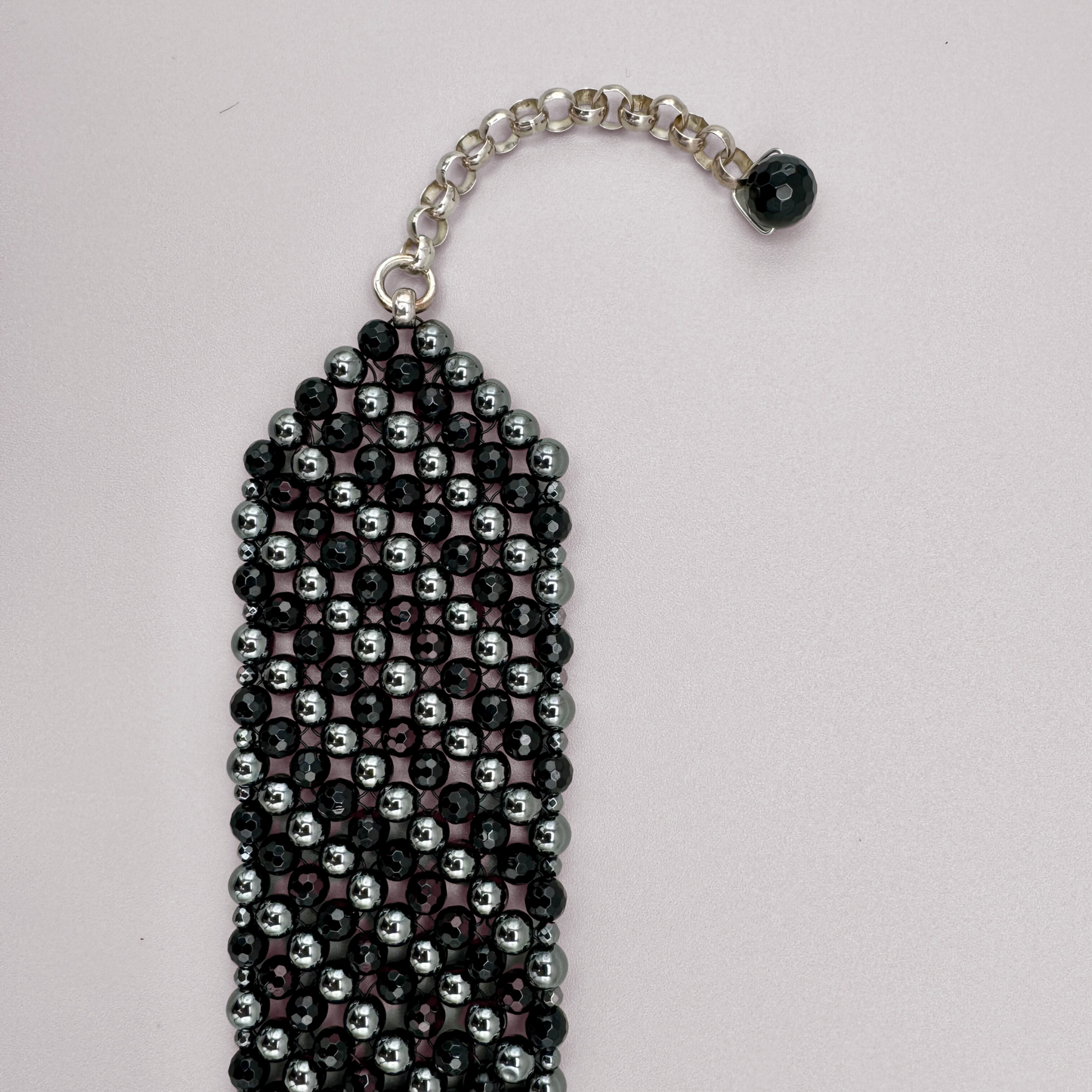 SAHARA S6 Choker in Black Onyx + Hematite