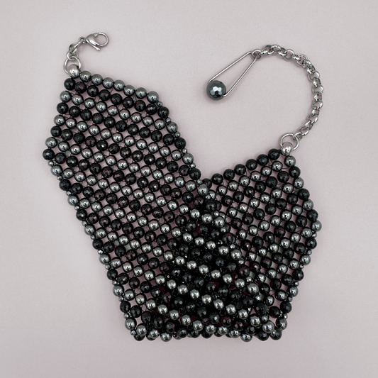 SAHARA S8 Choker in Black Onyx + Hematite