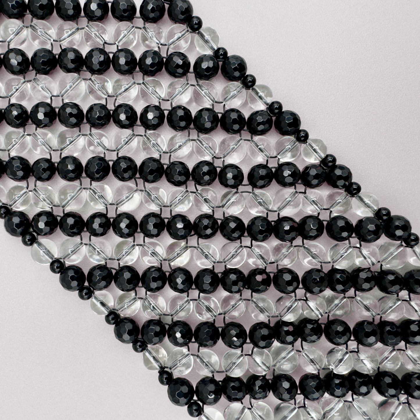 SAHARA S8 Bracelet in Black Onyx + Clear Quartz